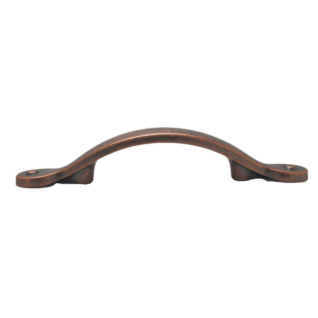 Side View of a Weathered Copper 3" Hole Center Handle Cabinet Pull from Amerock's Inspirations Collection BP1590-WC