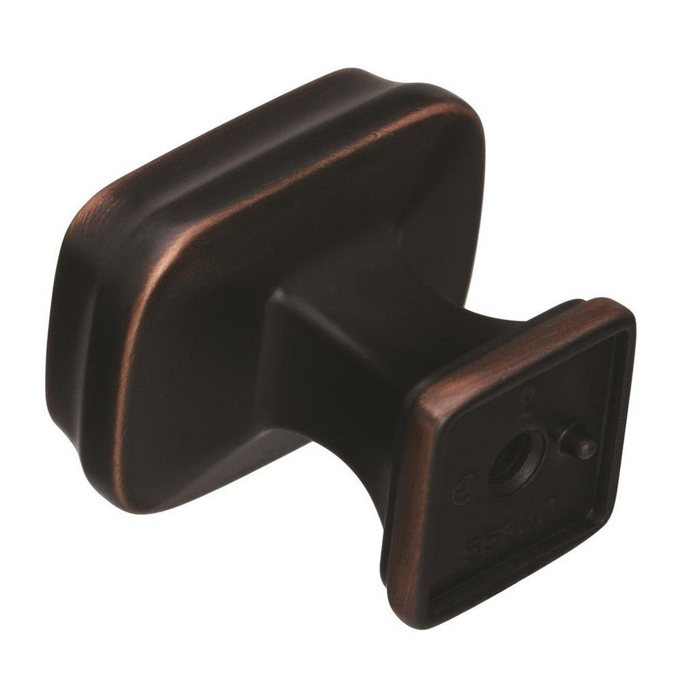 AMEROCK Revitalize 1-1/4" Length Cabinet Knob in Oil Rubbed Bronze BP55340ORB Back View