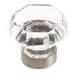 AMEROCK Traditional Classics 1-5/16" Octagon Cabinet Knob in Satin Nickel with Clear Glass BP55268CG10