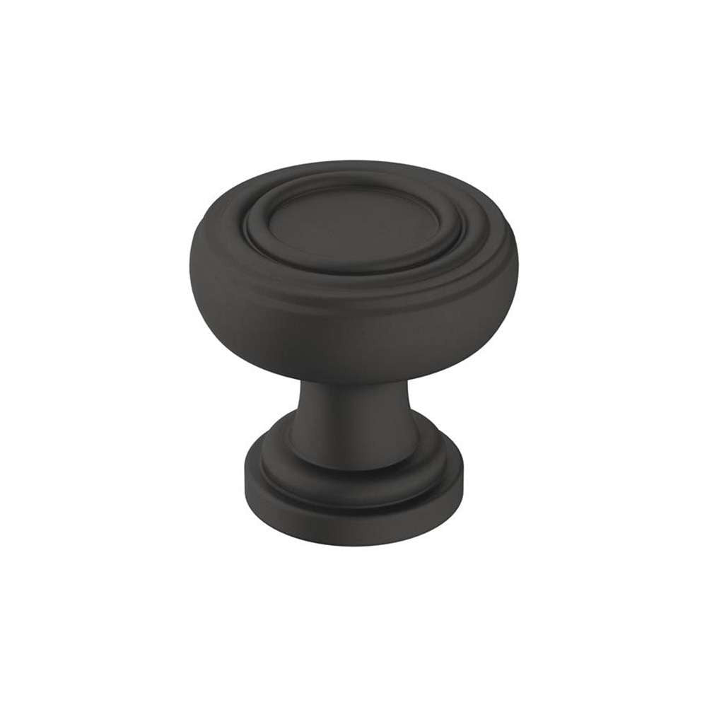 Amerock Ville 1-1/8" Diameter Cabinet Knob in Flat Black BP36774FB