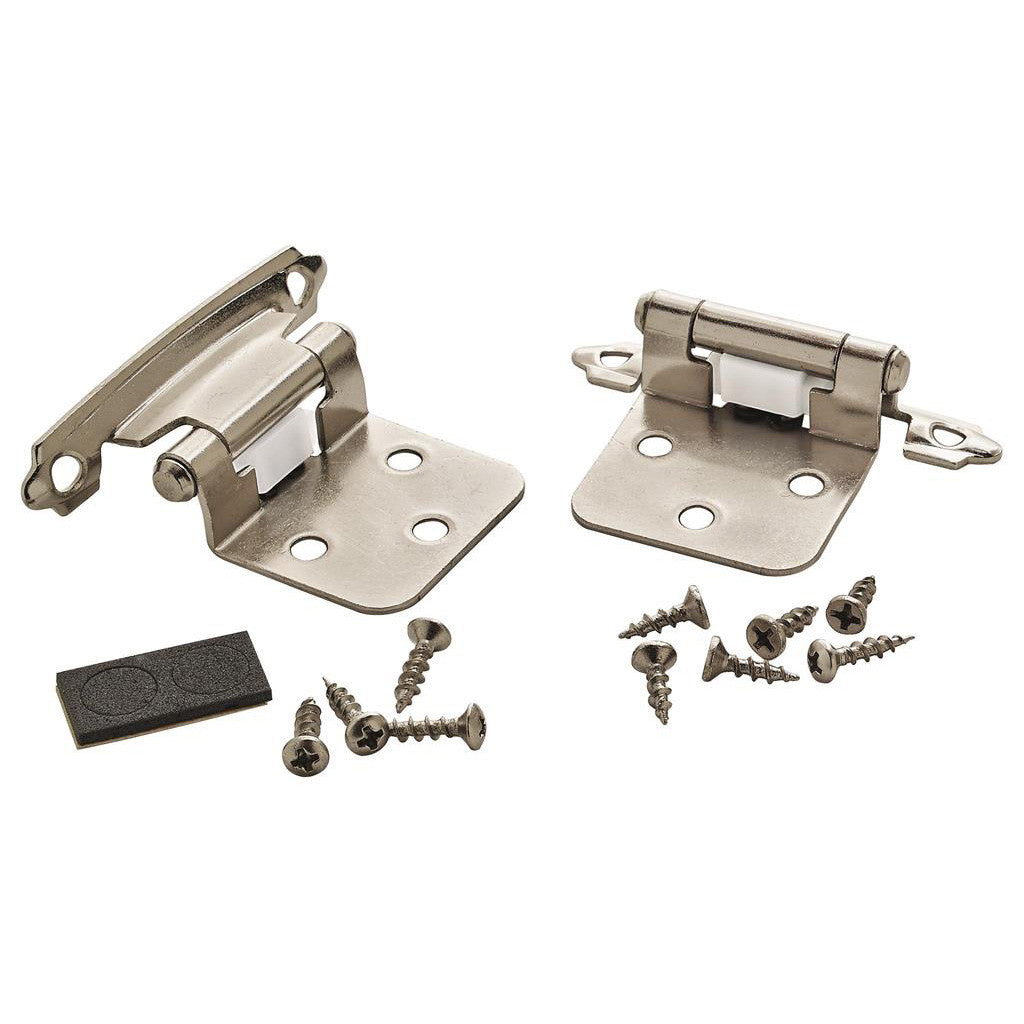 AMEROCK Self Closing Face Mount 3/8" Inset Cabinet Hinge (pair) in Chrome BPR342826 Pair