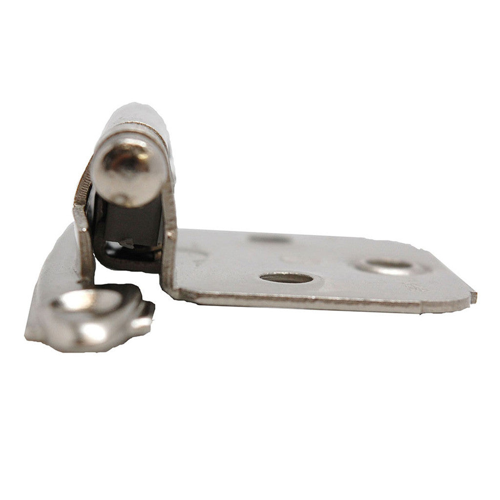 Amerock Face Mount Self Closing Variable Overlay Cabinet Hinge pair in Satin Nickel CM7139G10 Side View
