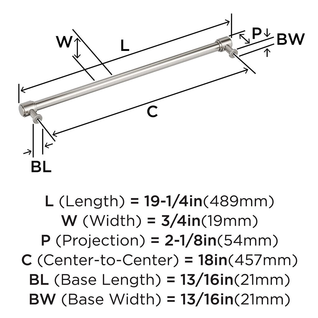 AMEROCK Faircrest Appliance Pulls in Satin Nickel (+2 Sizes)