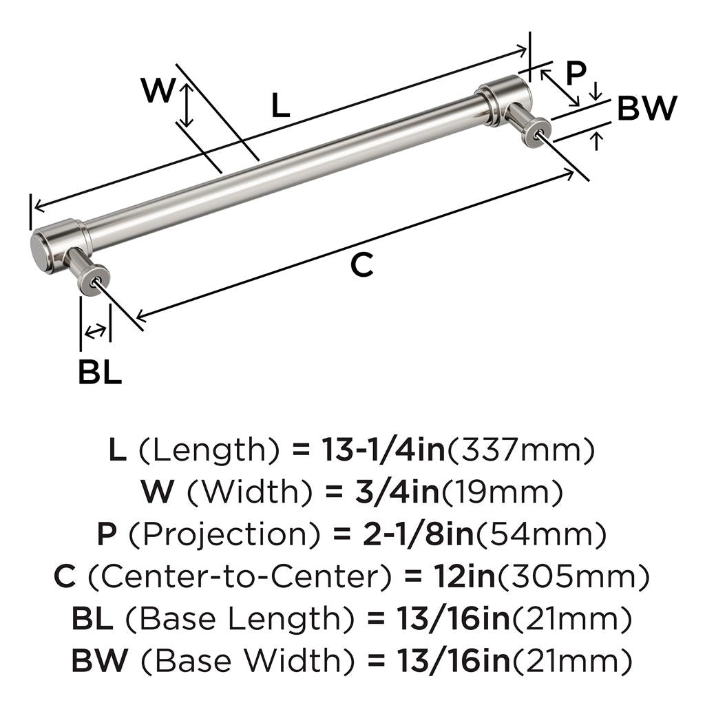 AMEROCK Faircrest Appliance Pulls in Polished Nickel (+2 Sizes)