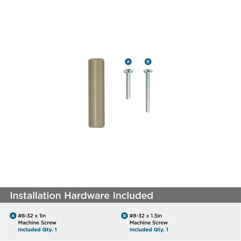 AMEROCK Bar Pulls 1-15/16" Length Cabinet T-Knob in Golden Champagne