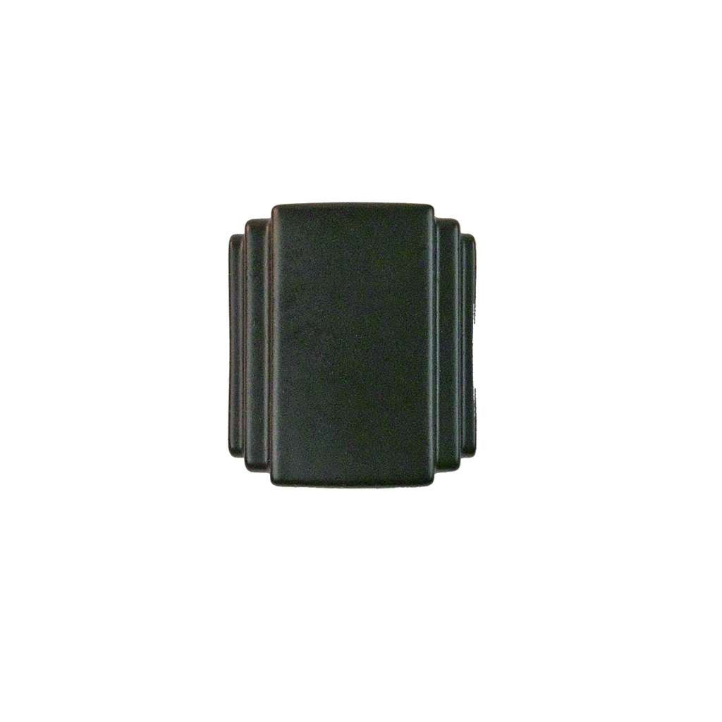 BELWITH KEELER Belleclaire 1" Length Rectangle Cabinet Knob in Matte Black B077493-MB Front View