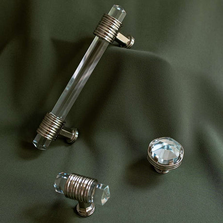 BELWITH KEELER Chrysalis in Polished Nickel and Glass