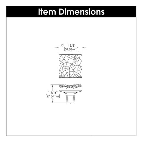 BELWITH-KEELER Sandrine Square Cabinet Knob in Champagne Bronze B077512-CBZ Specs