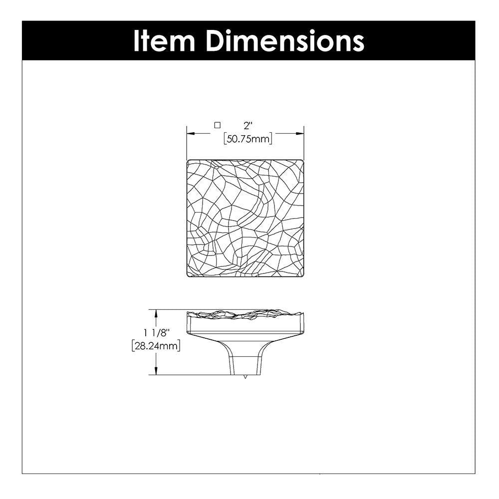 BELWITH-KEELER Sandrine Square Cabinet Knob in Champagne Bronze B077513-CBZ Specs