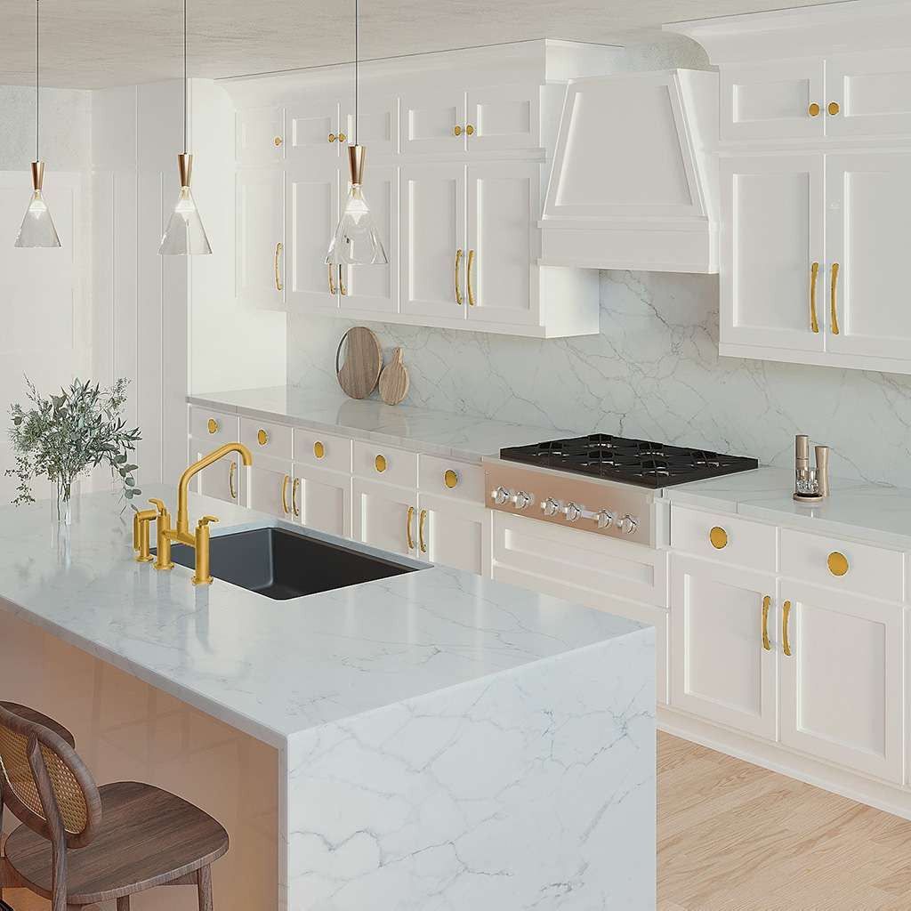 BELWITH-KEELER Vale in Brushed Golden Brass Kitchen