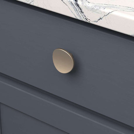 BELWITH-KEELER Vale Round Cabinet Knob in Champagne Bronze 1-3/4" Diameter B076526-CBZ Mounted