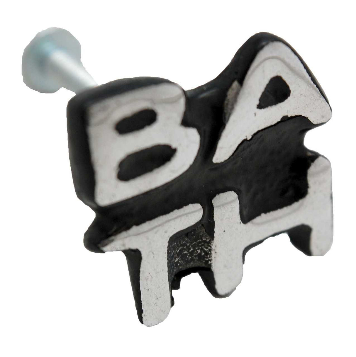 Main View of a Chrome and Black 1-3/16" Bath Cabinet Knob from Carol Beach Knobs Part Number 1142