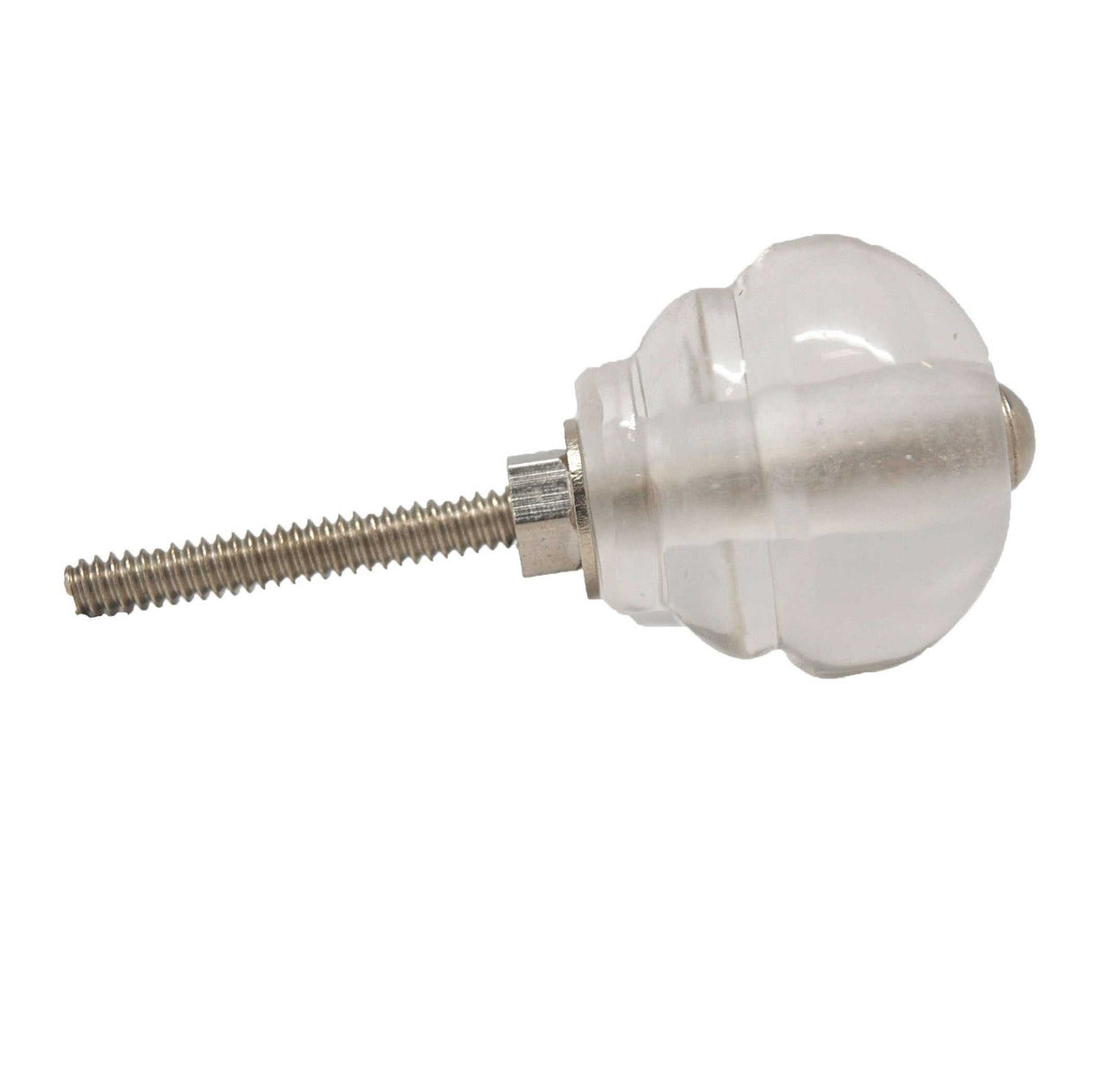 Clear Glass 1-3/16" Round Cabinet Knob by Carol Beach Knobs Glasso Collection Part Number 1609