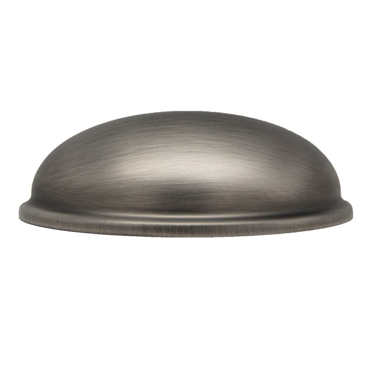 Top View of an Antique Pewter 3" Hole Centers Cup Pull from Century Hardware's Builder's Choice Collection 03652-APH