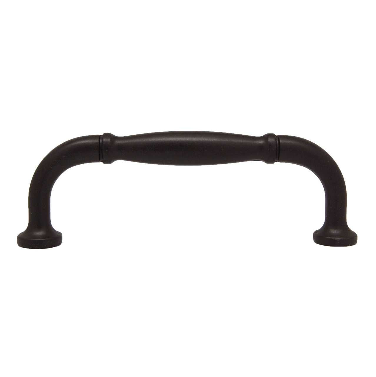 Side View of a Dark Bronze 3" Hole Centers Handle Cabinet Pull from Century Hardware's Builder's Choice Collection 03708-OB