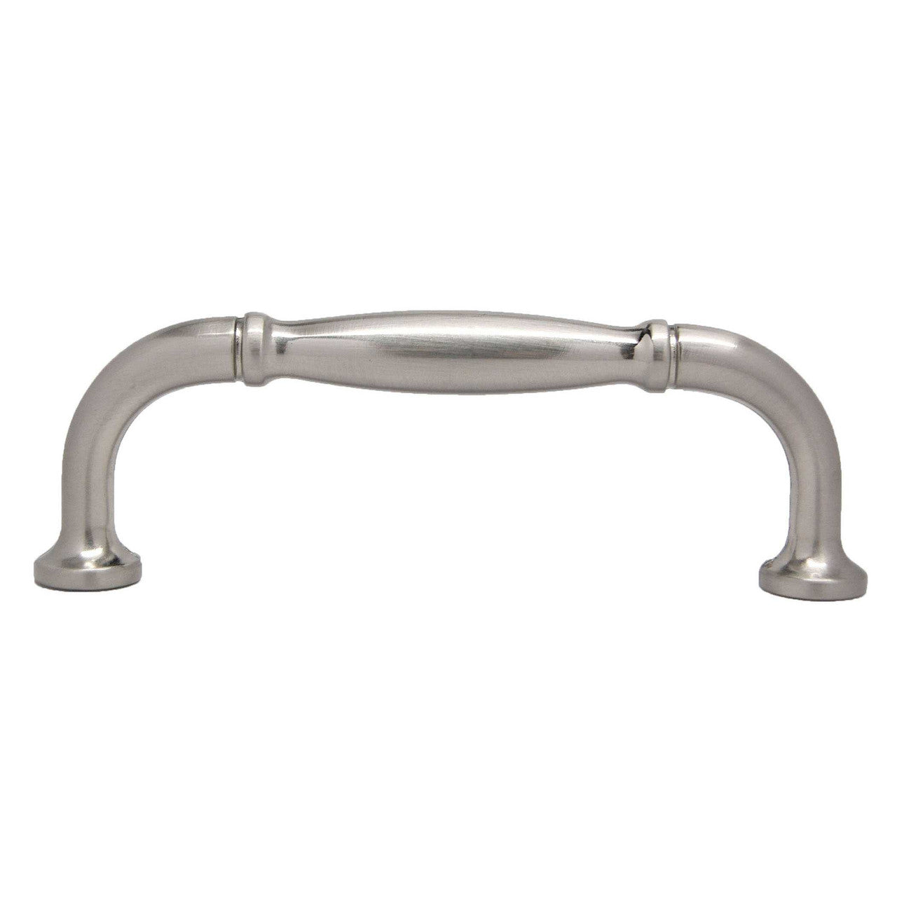 Side View of a Satin Nickel 3" Hole Centers Handle Cabinet Pull from Century Hardware's Builder's Choice Collection 03708-15
