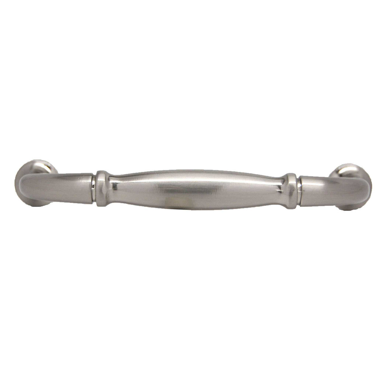 Top View of a Satin Nickel 3" Hole Centers Handle Cabinet Pull from Century Hardware's Builder's Choice Collection 03708-15