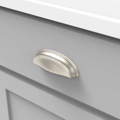 HICKORY American Diner 3" & 3-3/4" Center to Center Cup Pull - Satin Nickel P2144-SN
