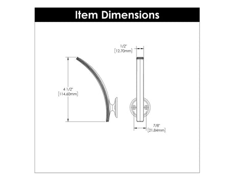 HICKORY American Diner 7/8" Center to Center Wall Hook - Chrome P2145-CH