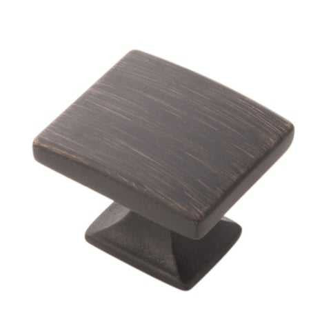 Main View of a Vintage Bronze 1-3/8" Rectangle Cabinet Knob from Hickory Hardware's Forge Collection H076699-VB