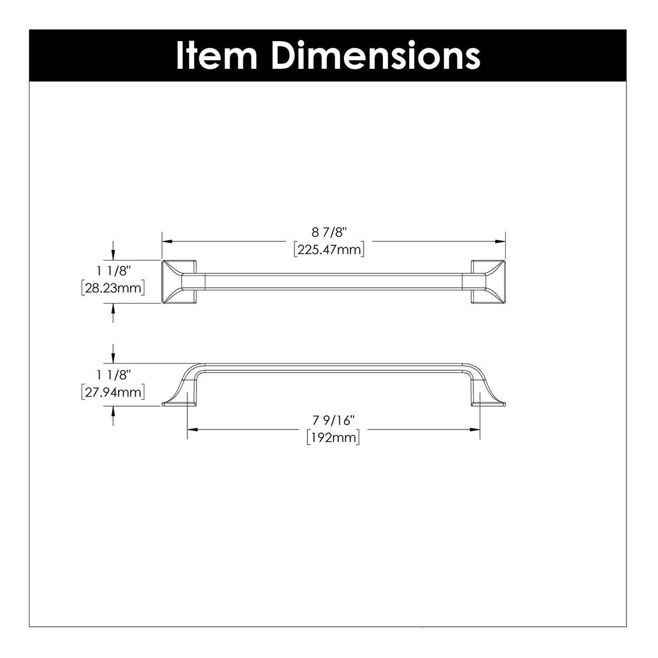 HICKORY Forge 7-9/16" Center to Center Handle Cabinet Pull - Satin Nickel H076704-SN