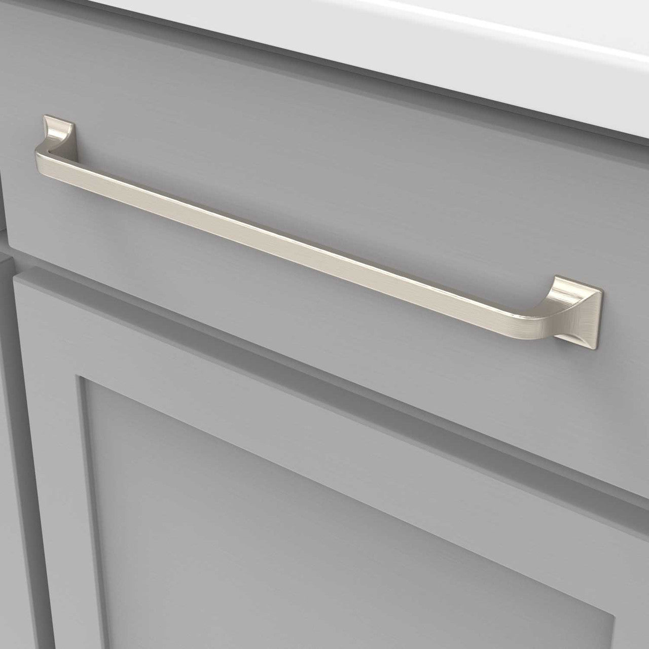 HICKORY Forge 12" Center to Center Handle Cabinet Pull - Satin Nickel H076706-SN