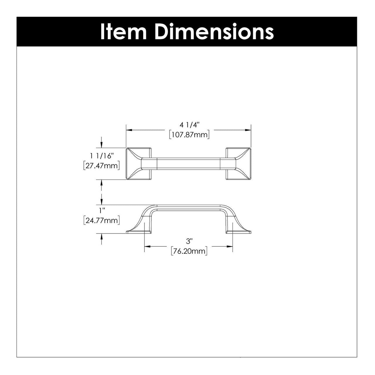 HICKORY Forge 3" Center to Center Handle Cabinet Pull - Satin Nickel H076700-SN
