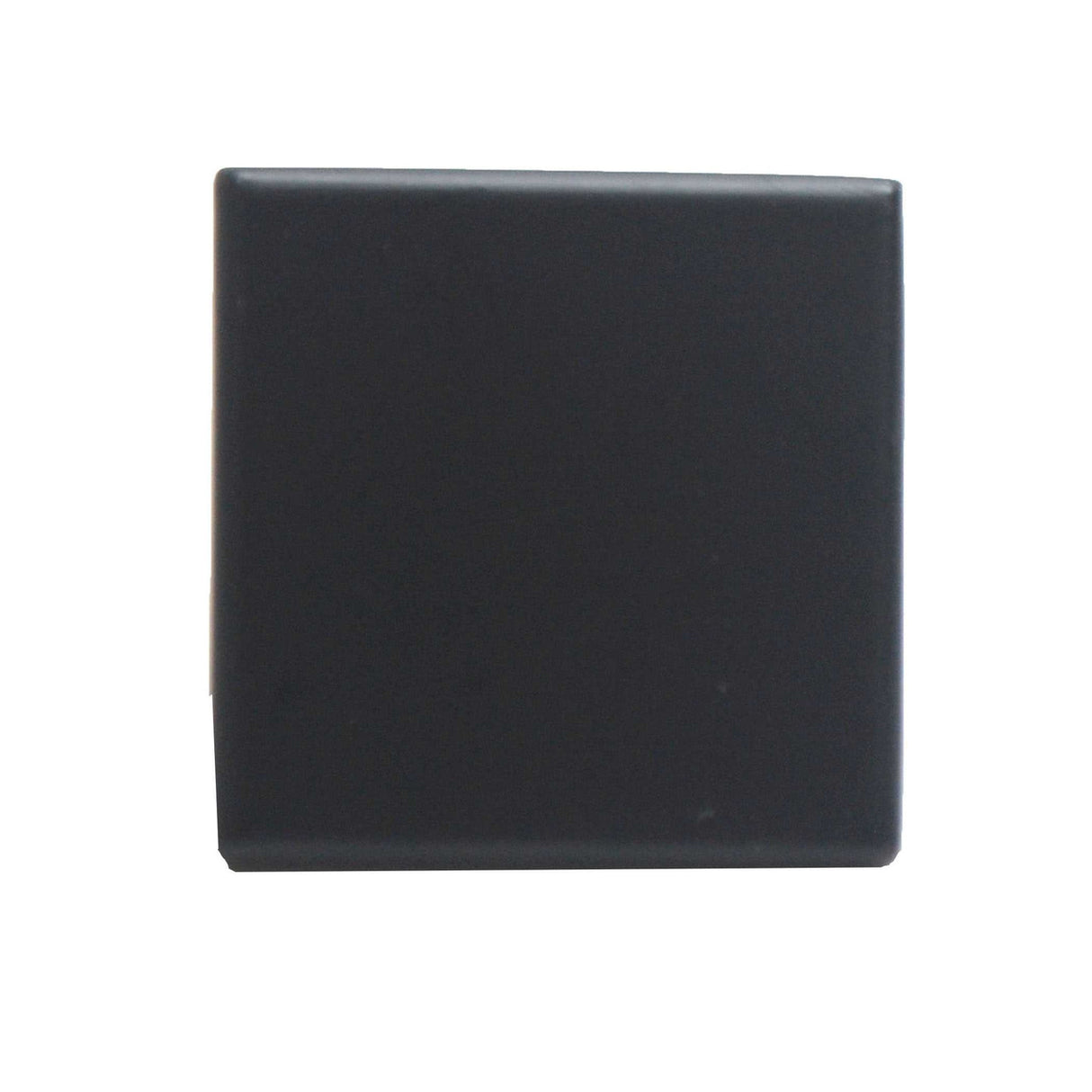 Top View of a Matte Black 1-3/16" Square Cabinet Knob from Hickory Hardware's Heritage Designs R077756MBX
