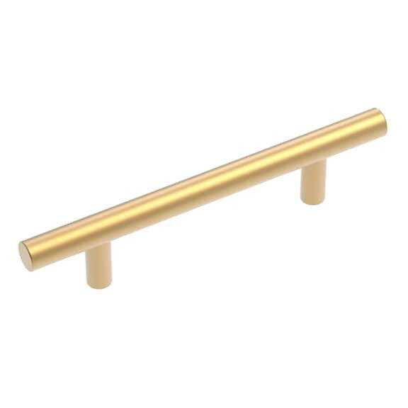HICKORY Heritage Designs 3-3/4" Center to Center Hollow Bar Cabinet Pull - Brushed Brass R078428BBX