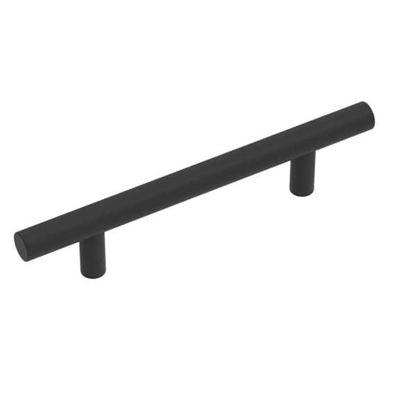 HICKORY Heritage Designs 3-3/4" Center to Center Hollow Bar Cabinet Pull - Matte Black R078428MBX