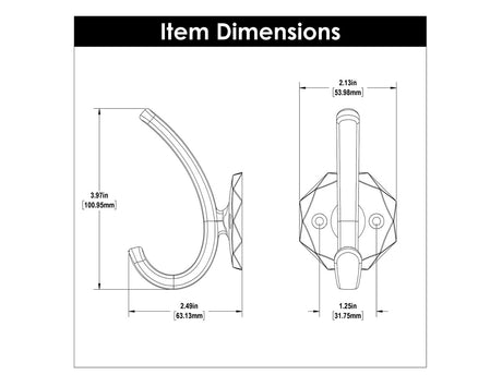 HICKORY Karat 1-1/4" Center to Center Wall Hook - Champagne Bronze H077848-CBZ