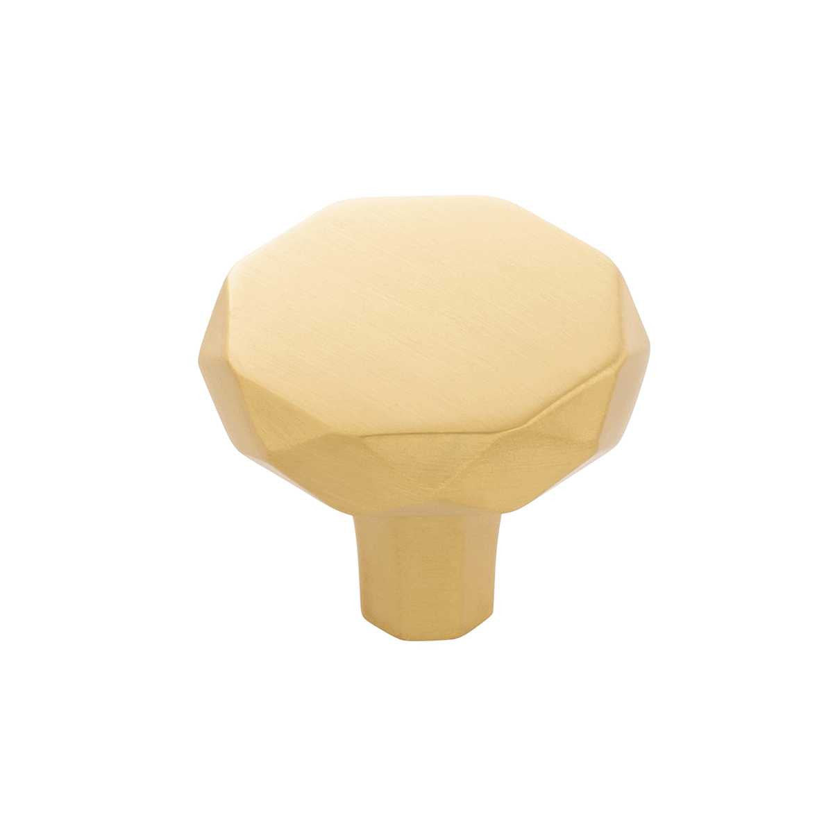 HICKORY Karat 1-1/4" Geometric Cabinet Knob - Brushed Golden Brass H077839-BGB