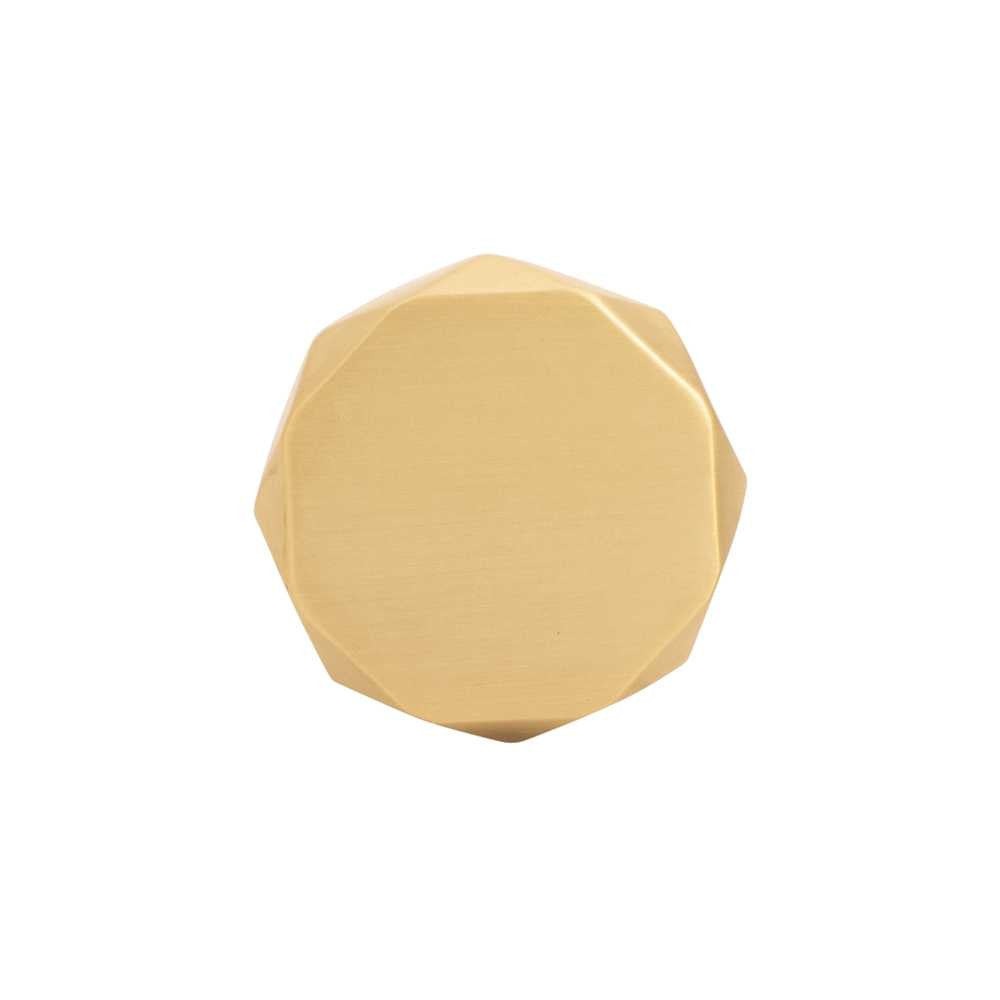 HICKORY Karat 1-1/4" Geometric Cabinet Knob - Brushed Golden Brass H077839-BGB