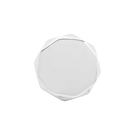 Top View of a Polished Chrome 1-1/4" Geometric Cabinet Knob from Hickory Hardware's Karat Collection H077839-CH