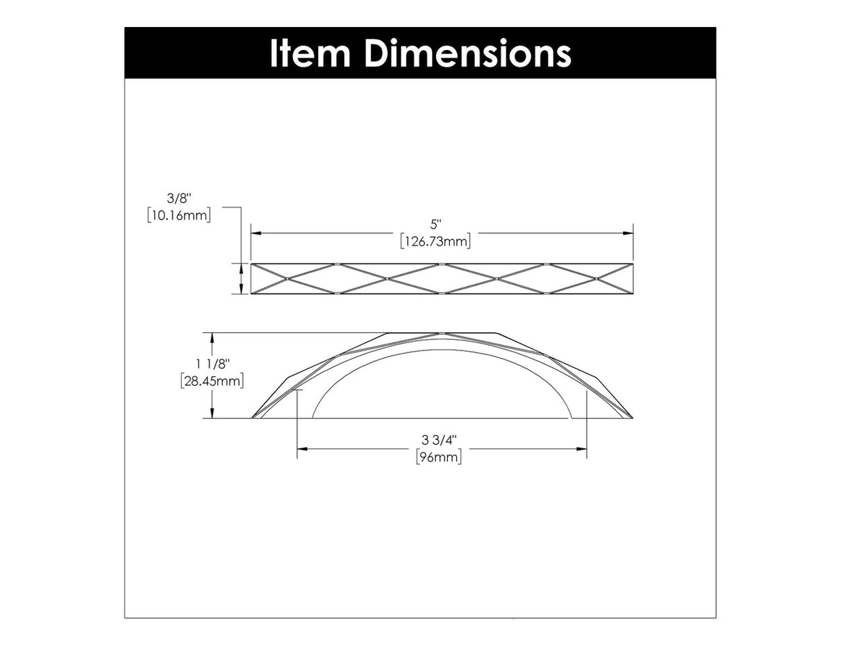 HICKORY Karat 3-3/4" Center to Center Handle Cabinet Pull - Brushed Golden Brass H077841-BGB