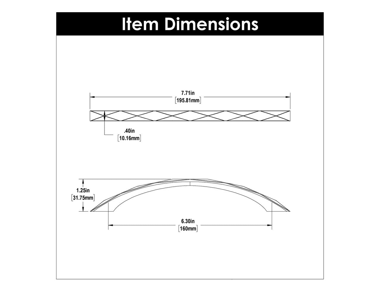 HICKORY Karat 6-5/16" Center to Center Handle Cabinet Pull - Champagne Bronze H077843-CBZ