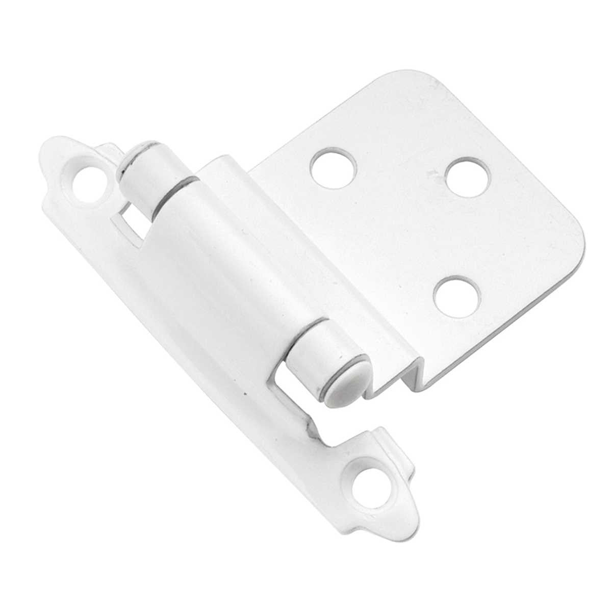 White Self Closing Face Mount 3/8" Inset Cabinet Hinge from Hickory Hardware Part Number P143-W