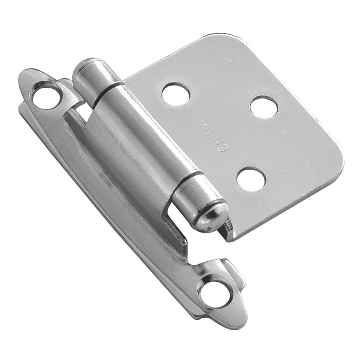 Polished Chrome Self Closing Face Mount Variable Overlay Cabinet Hinge from Hickory Hardware Part Number P144-26