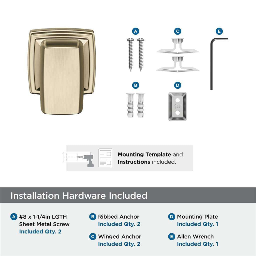 AMEROCK Revitalize Single Robe Hook in Golden Champagne BH36030BBZ