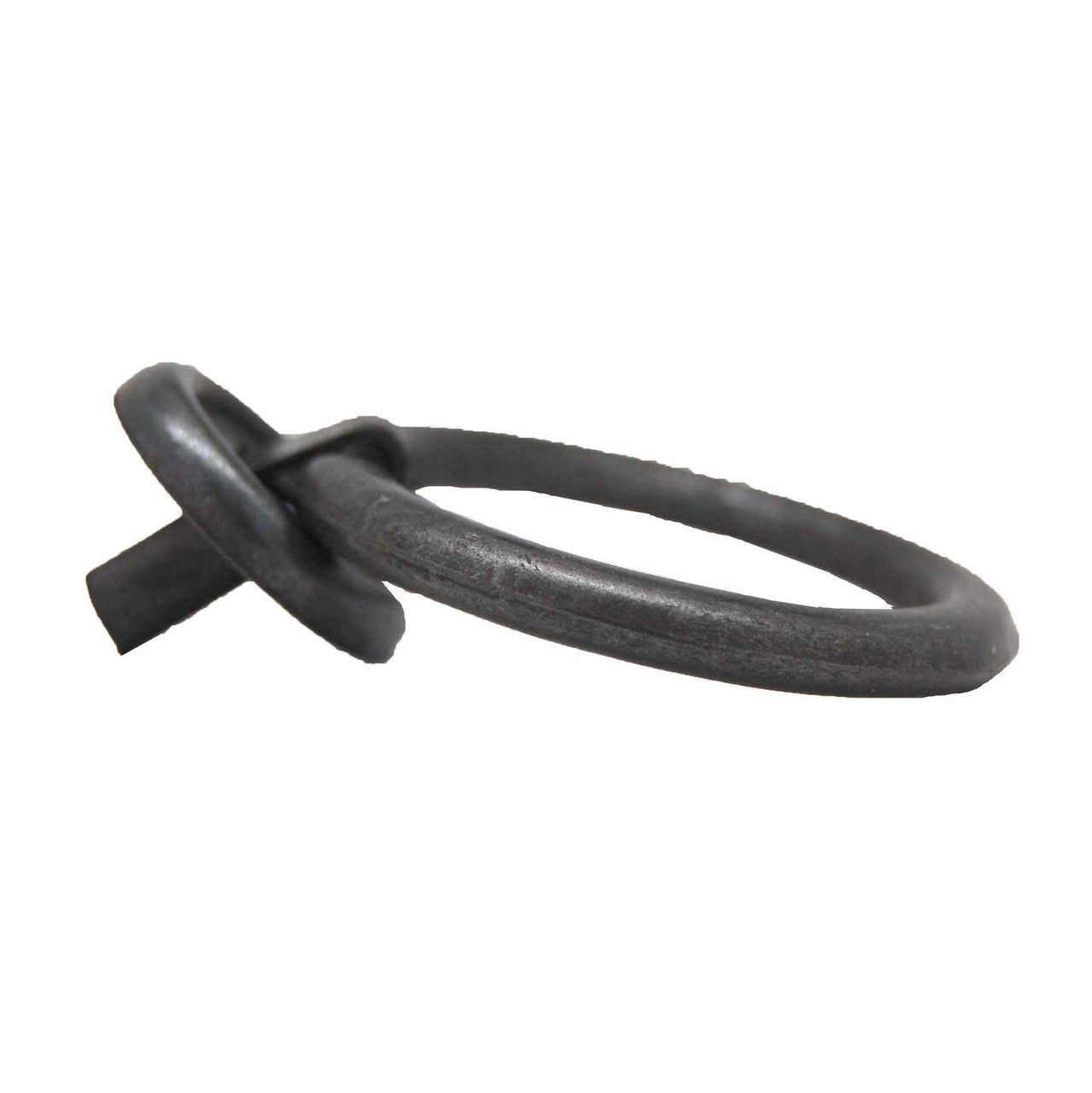 Side View of a Gunmetal 1-3/4" Pendant Ring Pull Cabinet Knob from Keystone Accents K291