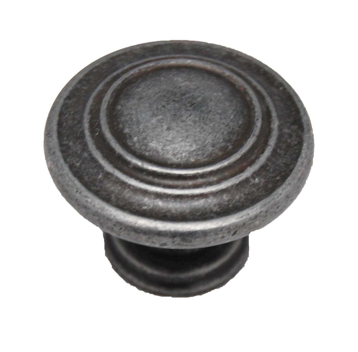 Main View of a Weathered Nickel 1-5/16" Ring Round Cabinet Knob from Keystone Accents K378