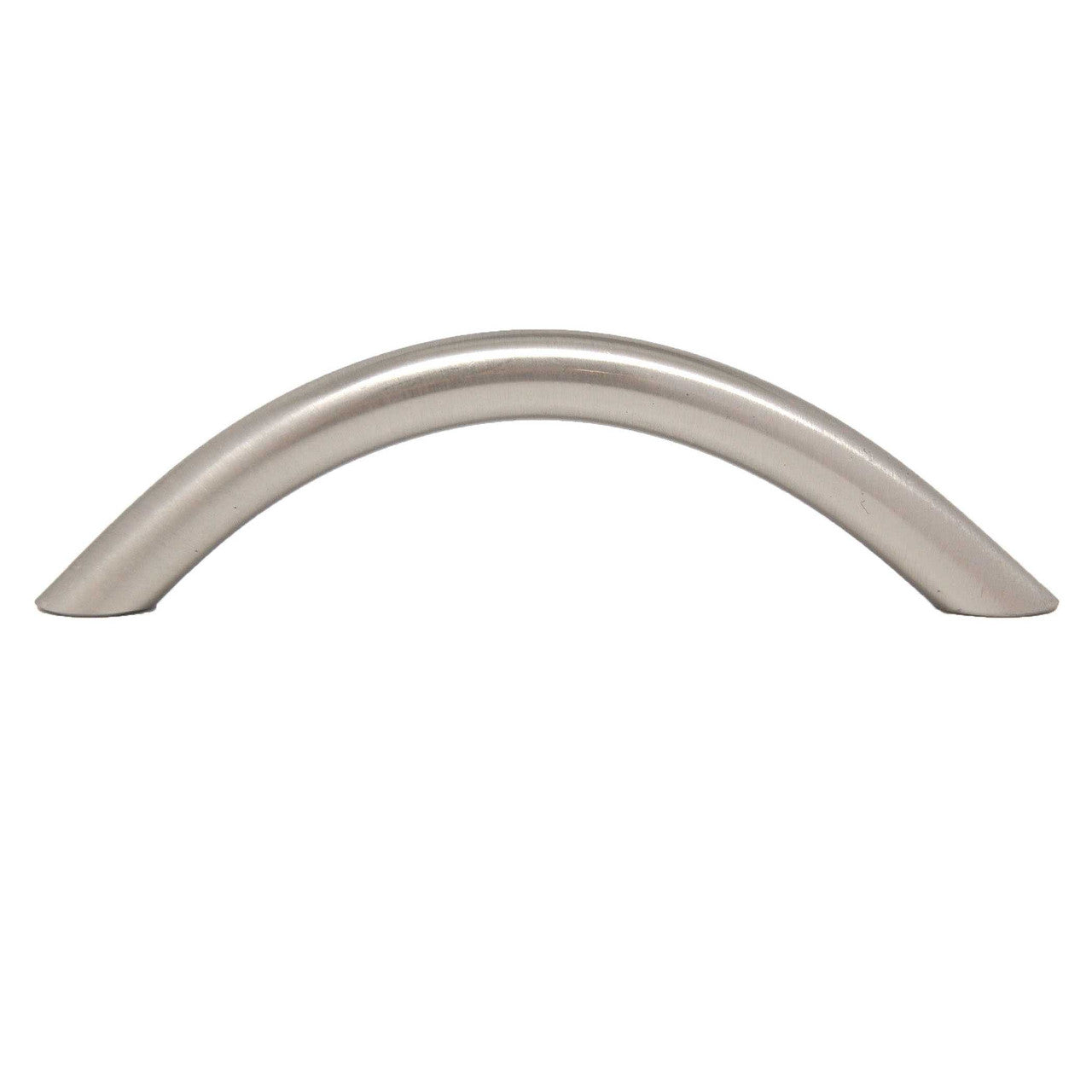 Side View of a Brushed Nickel 3-3/4" Hole Centers Arch Cabinet Pull from Keystone Accents H357