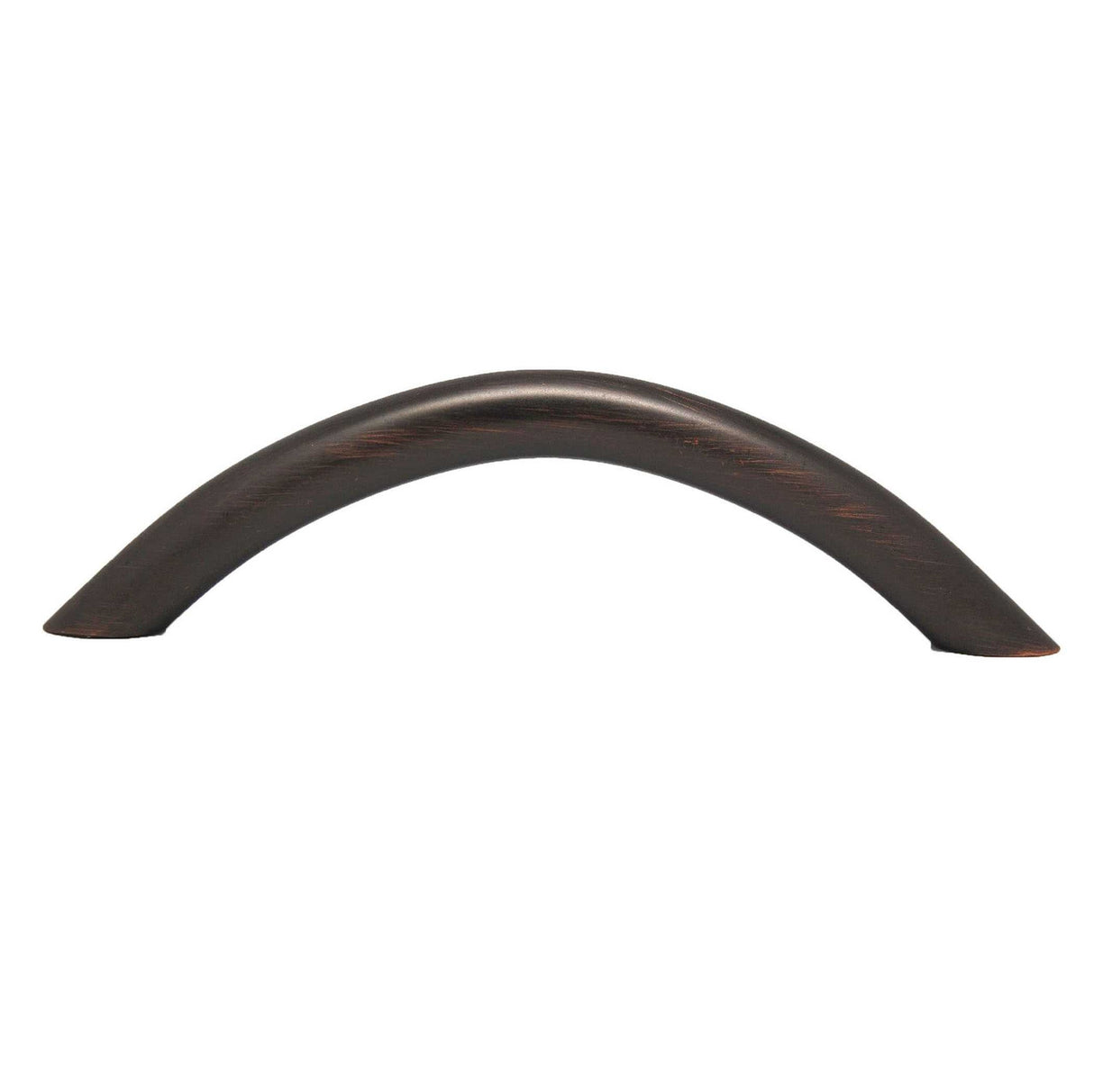 Side View of an Oil Rubbed Bronze 3-3/4" Hole Centers Arch Cabinet Pull from Keystone Accents H358