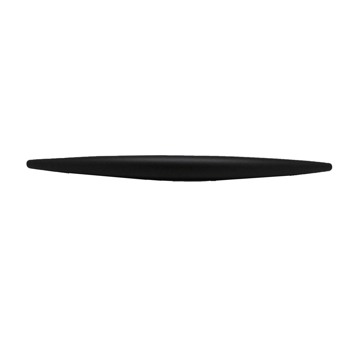 Top View of a Matte Black 3-3/4" Hole Centers Curved Handle Cabinet Pull from Keystone Accents H349