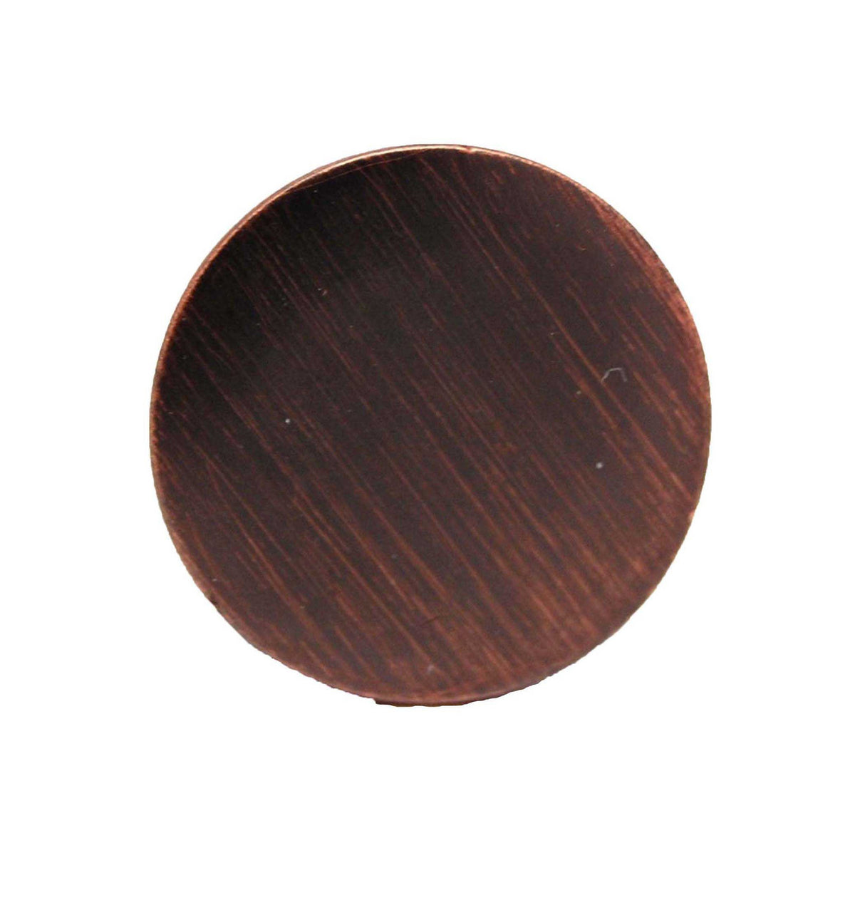 Top View of an Oil Rubbed Bronze 7/8" Round Cabinet Knob from Keystone Accents K434