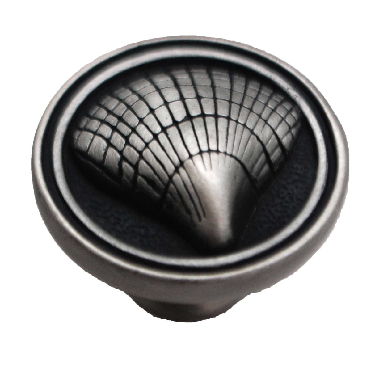 LIBERTY Betsy Fields Designs 1-7/16" Round Cockleshell Cabinet Knob - Brushed Satin Pewter PBF658-BSP-C1