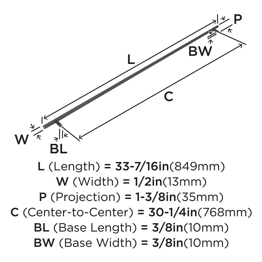 AMEROCK Bar Pulls Cabinet Handle in Oil Rubbed Bronze (+14 Sizes)