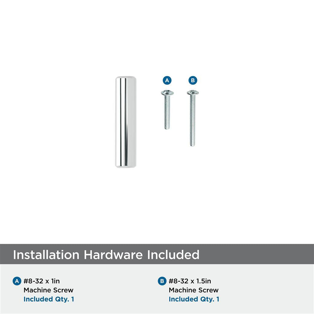 AMEROCK Bar Pulls 1-15/16" Length Cabinet T-Knob in Polished Chrome BP1900926