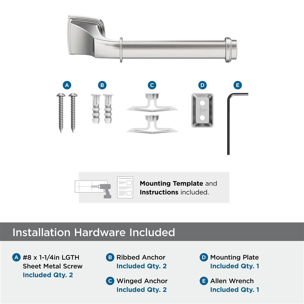 AMEROCK Revitalize Single Post Toilet Paper Holder in Polished Chrome BH3603126