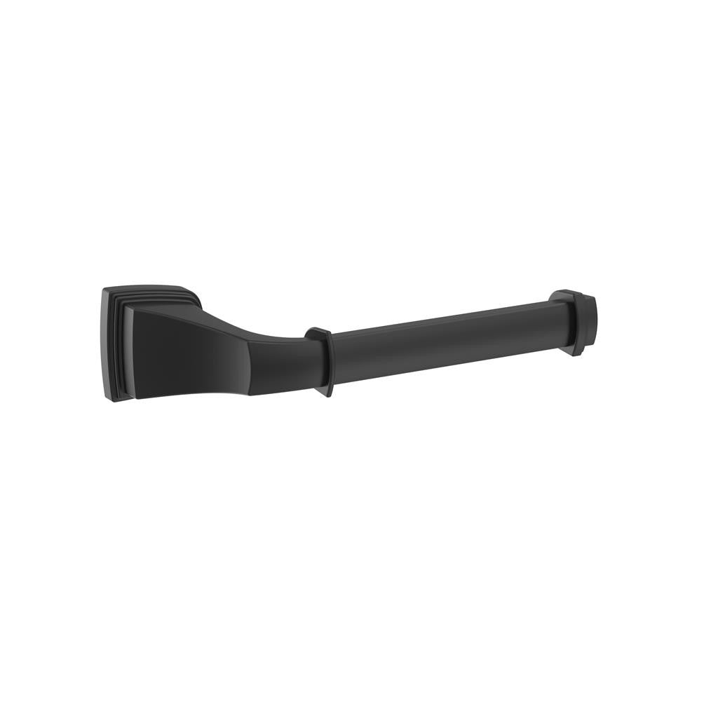 AMEROCK Revitalize Single Post Toilet Paper Holder in Matte Black BH36031MB